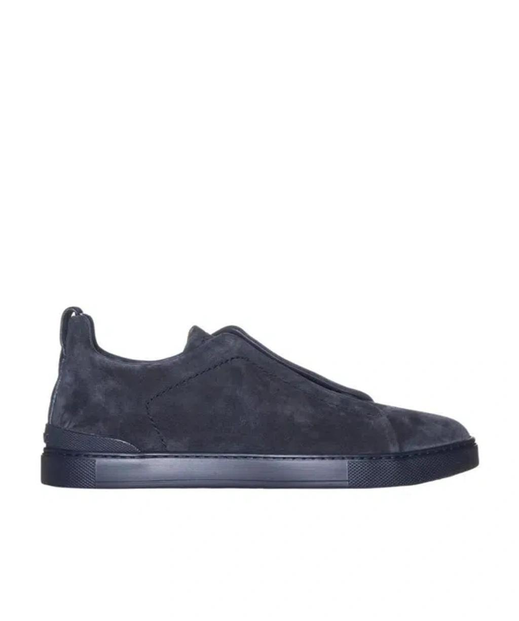 ZEGNA Low-top Slip-on Sneakers In Black Product Image