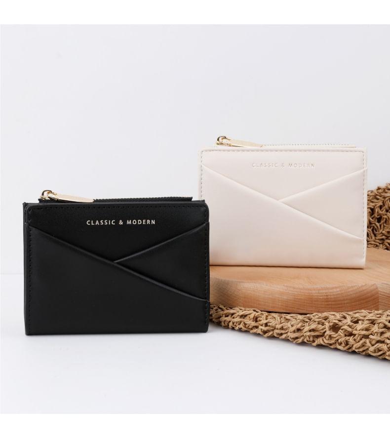 Lettering Faux Leather Card Holder Product Image