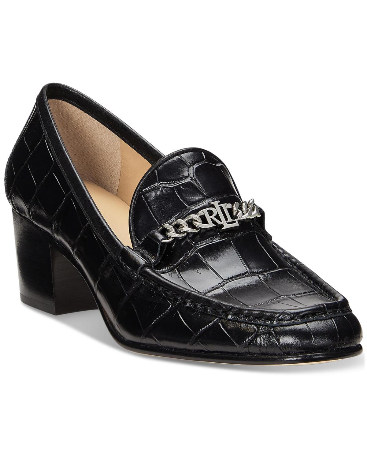 Lauren Ralph Lauren Womens Winslet Chain Hardware Loafer Pumps Product Image