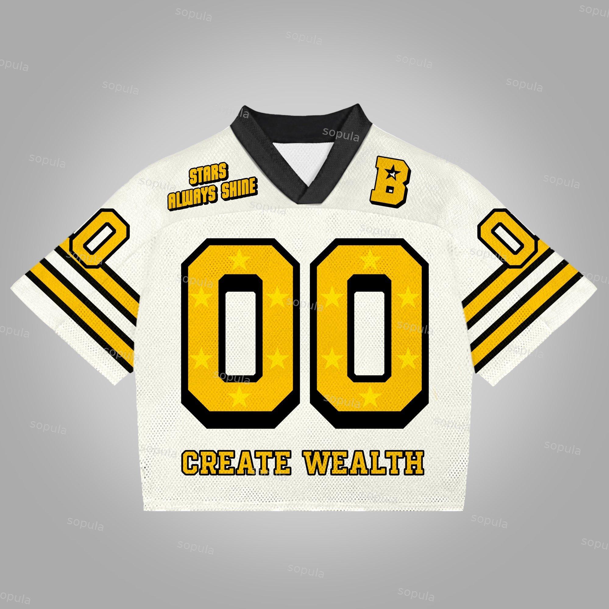 Men's Vintage No.33 Underdog Blokecore Graphic Mesh Football Jersey T-shirt Product Image