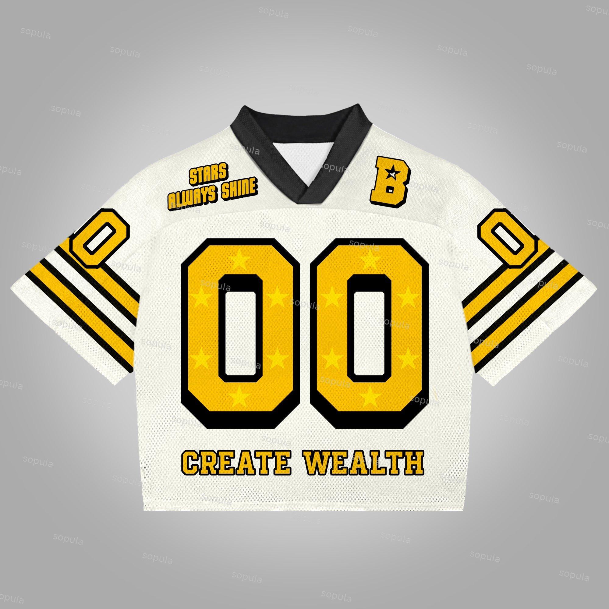 Men's Vintage No.33 Underdog Blokecore Graphic Mesh Football Jersey T-shirt Product Image