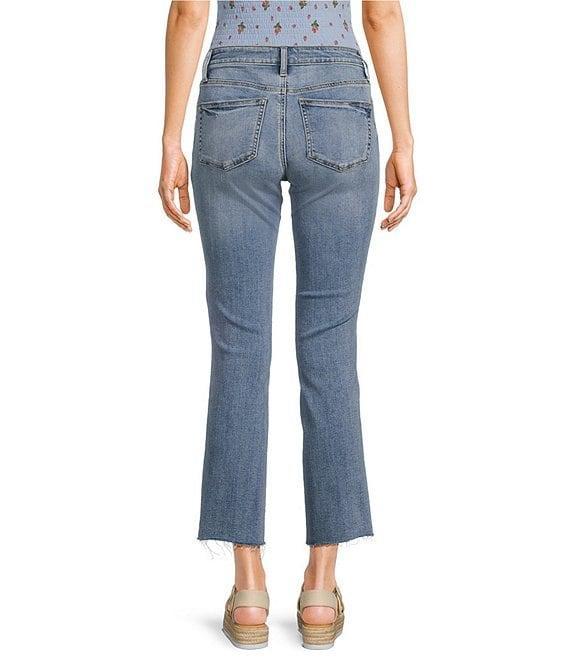 Silver Jeans Co. Most Wanted Mid Rise Slim Fit Straight Leg Distressed Power Stretch™ Ankle Jeans Product Image