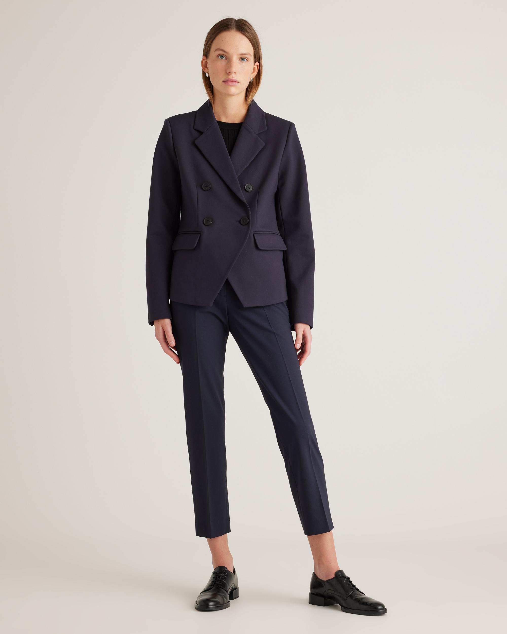 Quince | Women's Ultra-Stretch Ponte Double Breasted Blazer Rayon Product Image