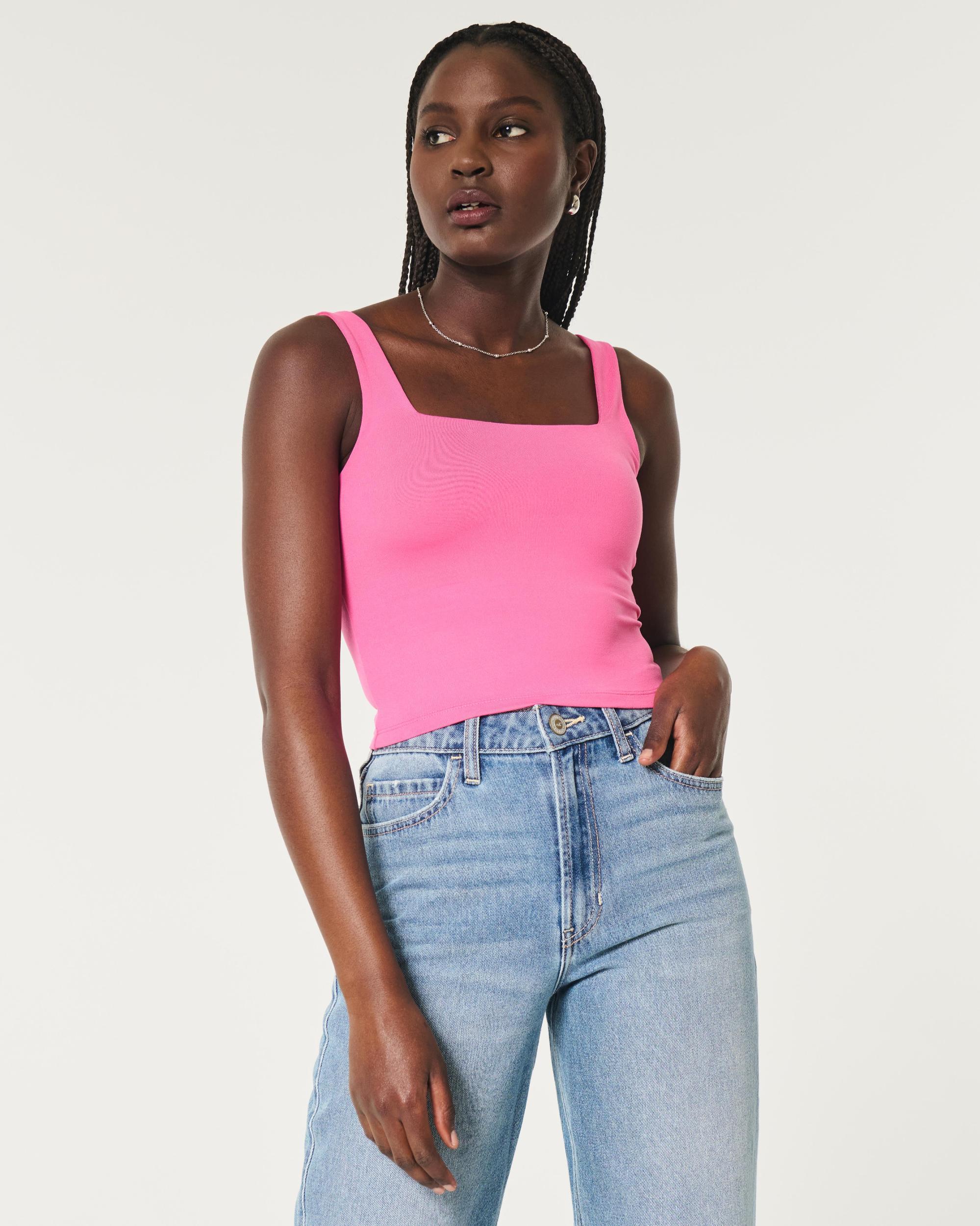 Seamless Fabric Square-Neck Tank Product Image