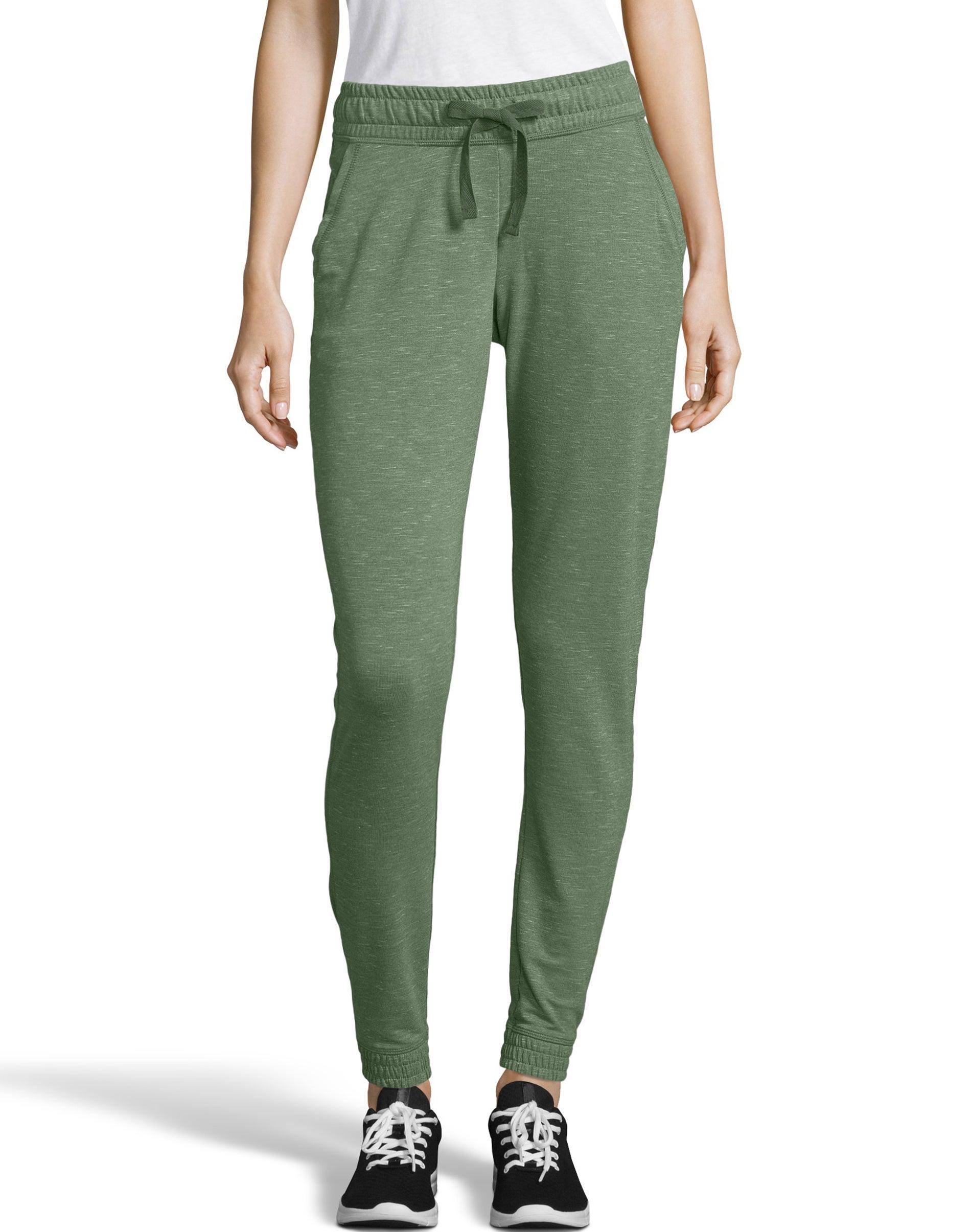 Hanes Womens French Terry Joggers with Pockets, 30 Nature Green Heather 2XL Product Image