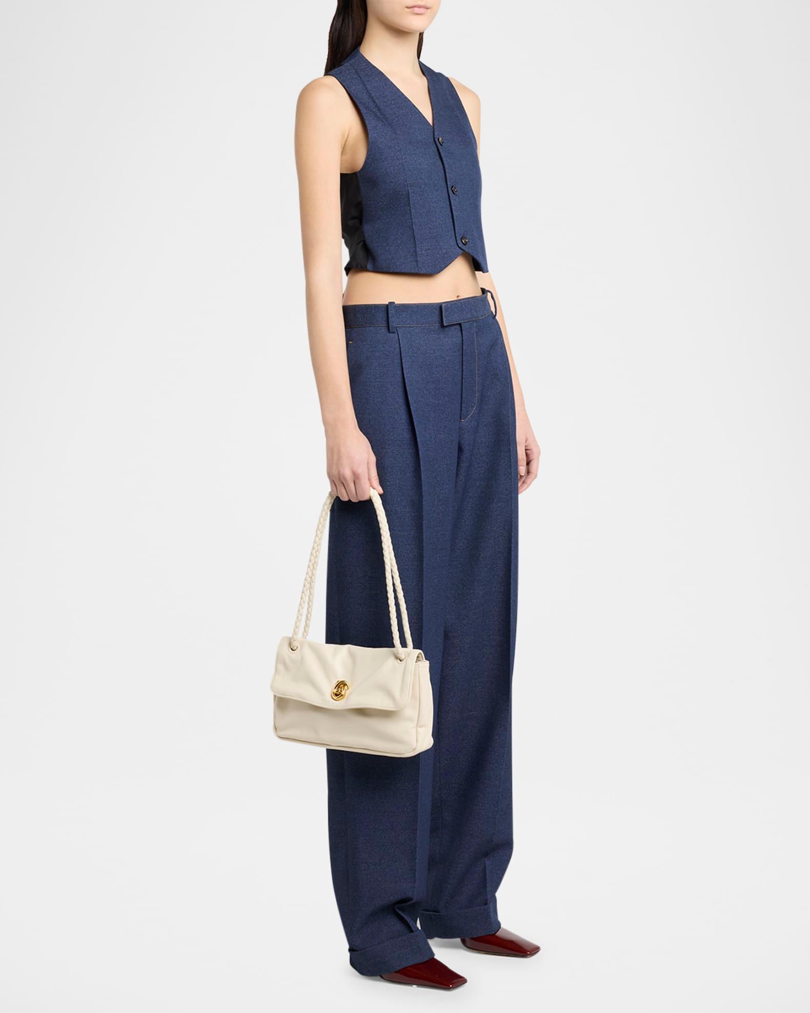 Knot Flap Leather Shoulder Bag Product Image