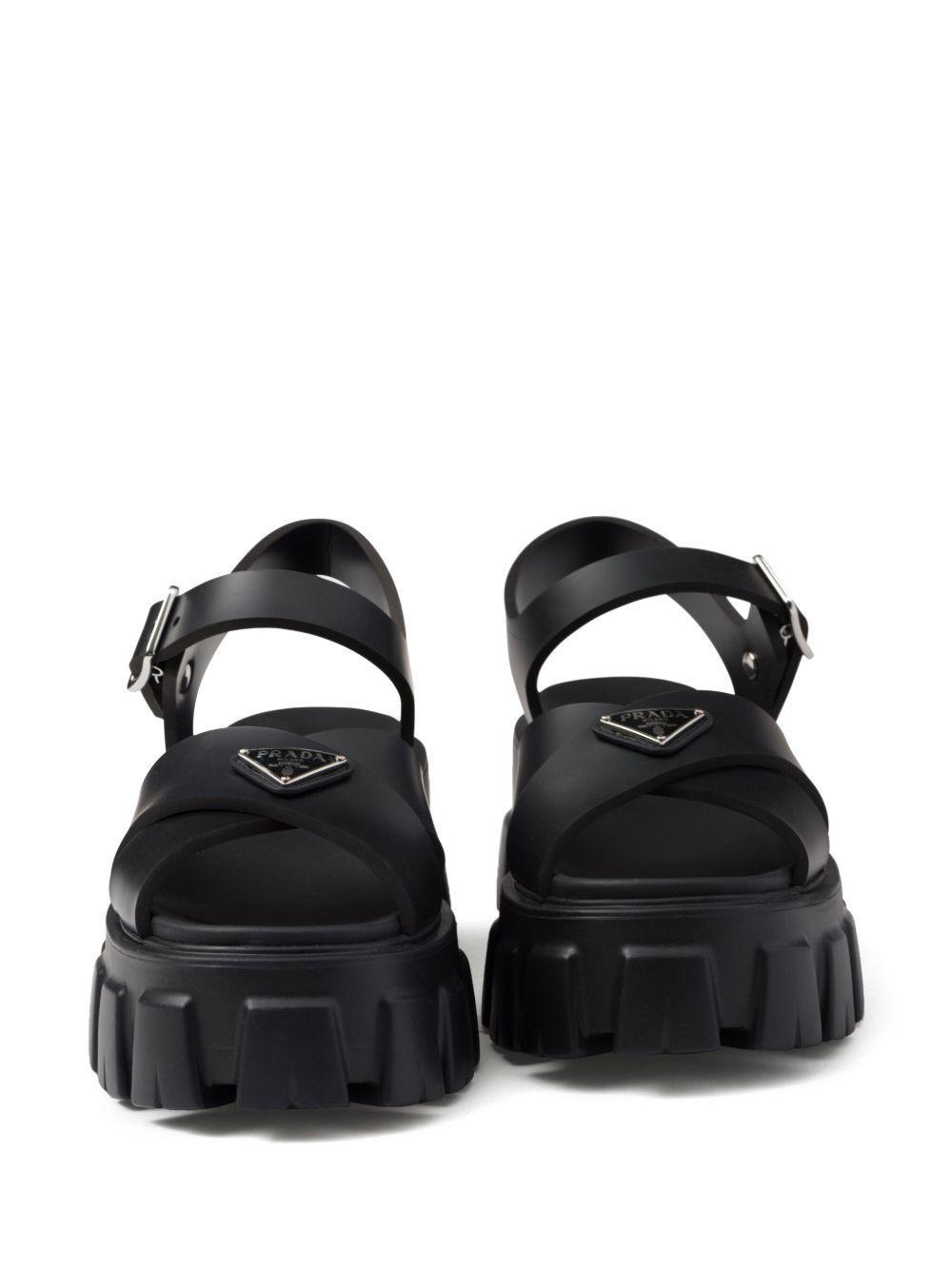 triangle-logo platform sandals Product Image