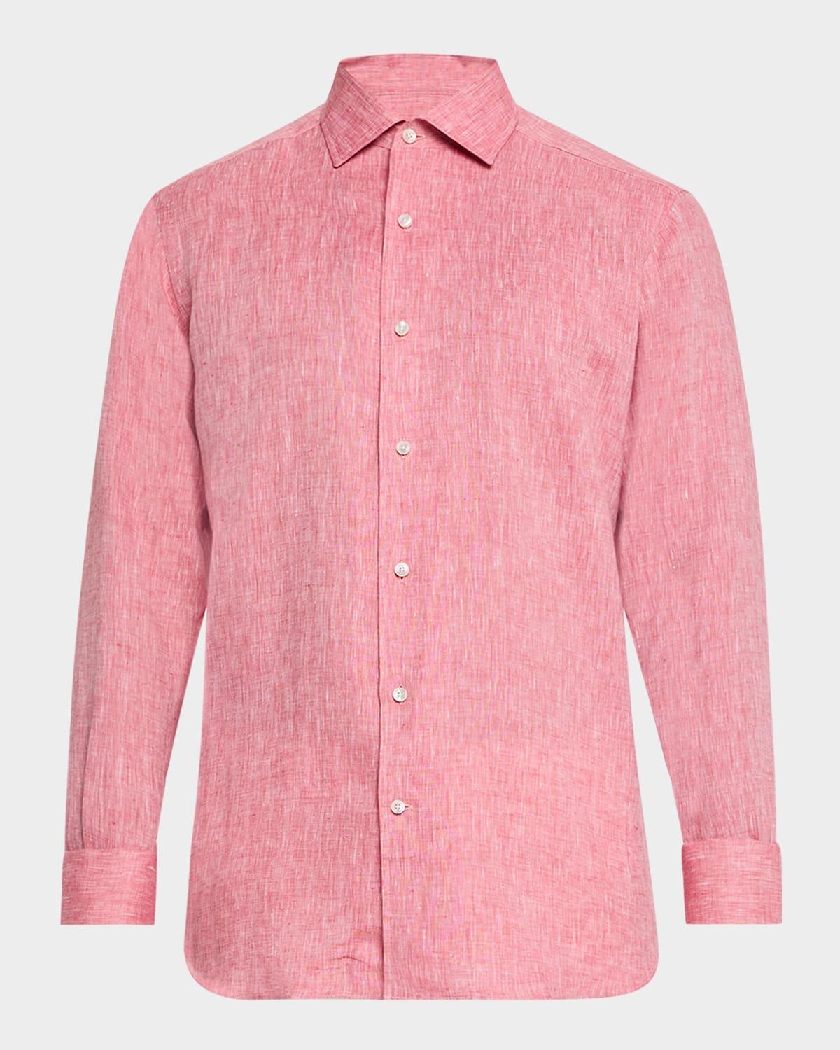 Mens Azeala Oasi Lino Casual Button-Down Shirt Product Image