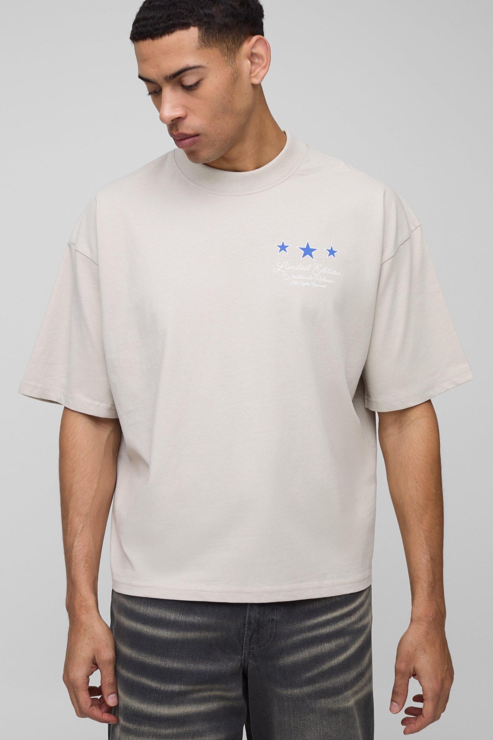Oversized Boxy Extended Neck Official Bird Graphic T-Shirt | boohooMAN USA Product Image