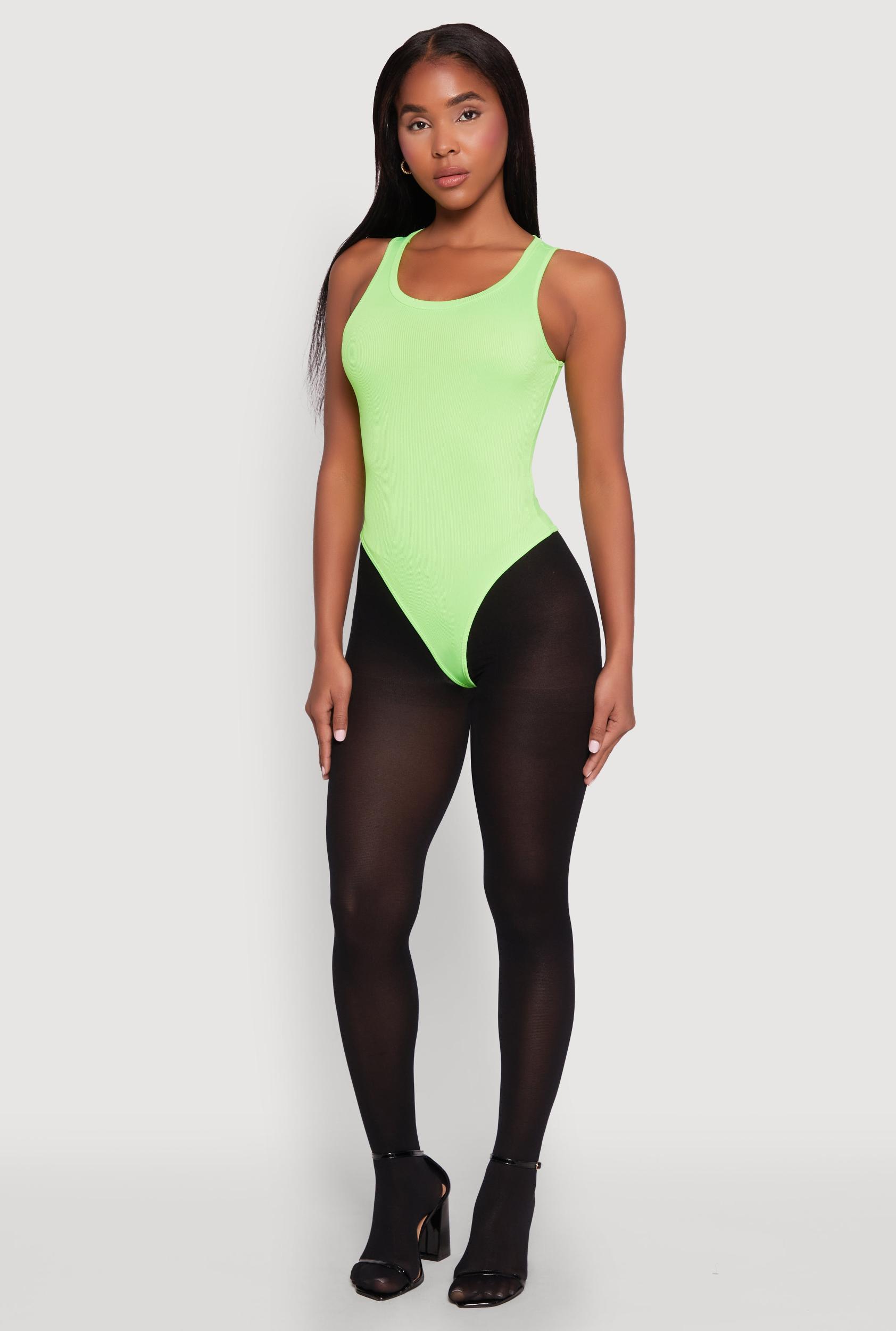 Womens Daisy Basic Ribbed Knit Tank Bodysuit Product Image