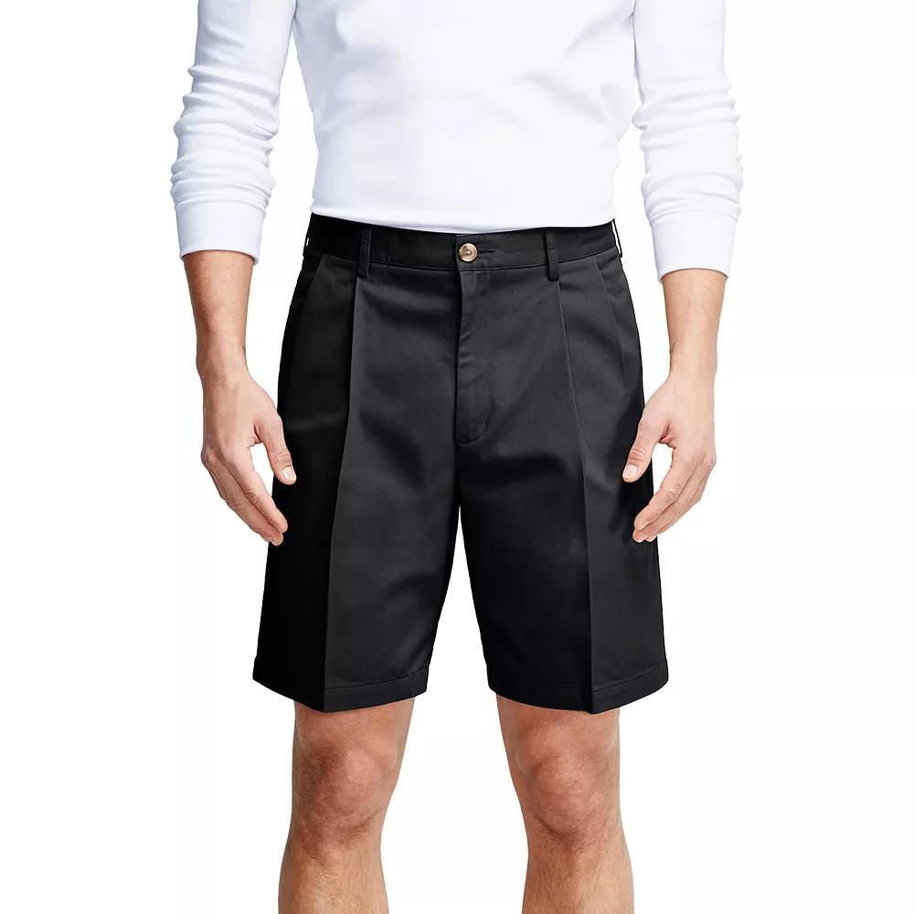 Mens Lands End Classic-Fit 9-inch Pleated No-Iron Chino Shorts Product Image