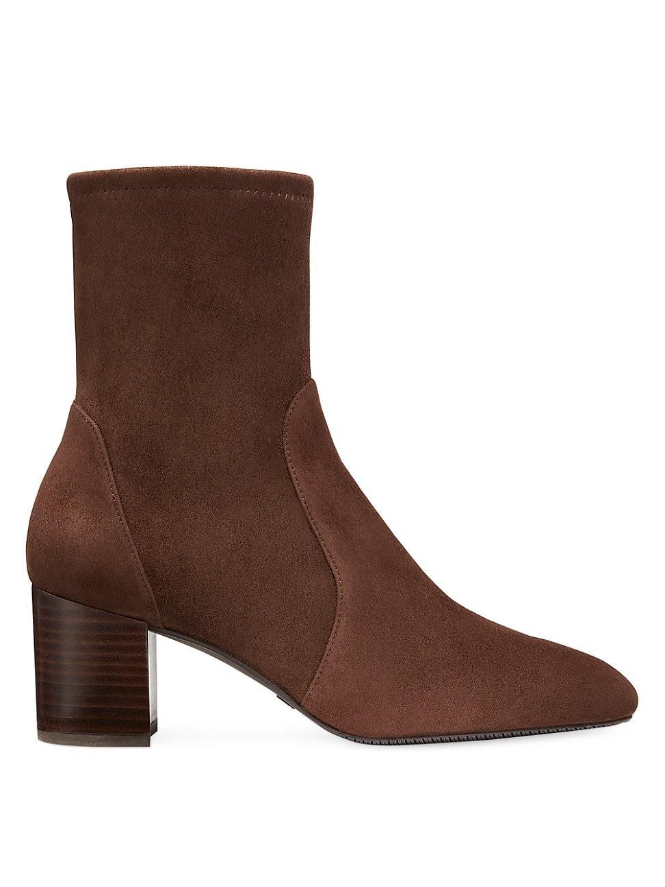 Yuliana Stretch Suede Ankle Booties Product Image