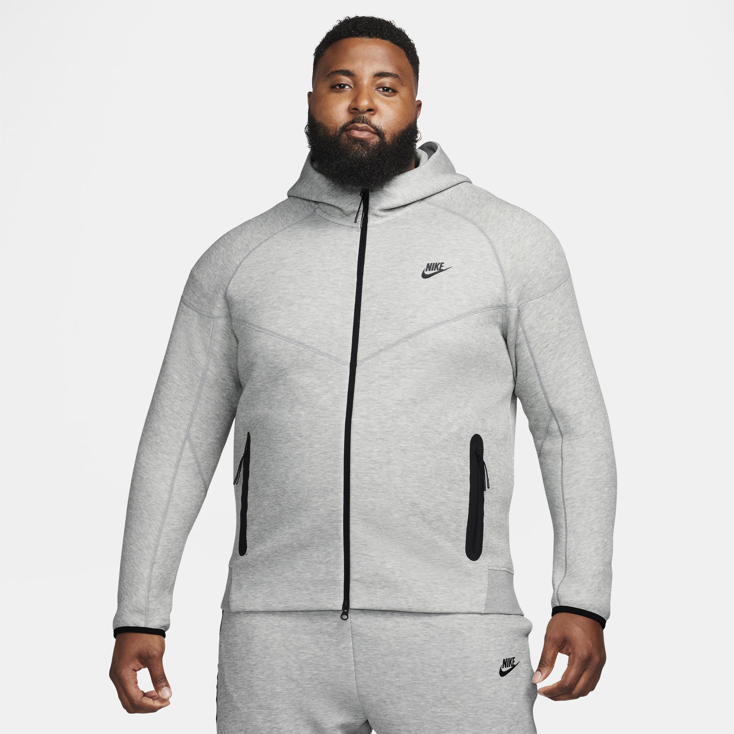 Nike Tech Fleece full zip hoodie in gray Product Image