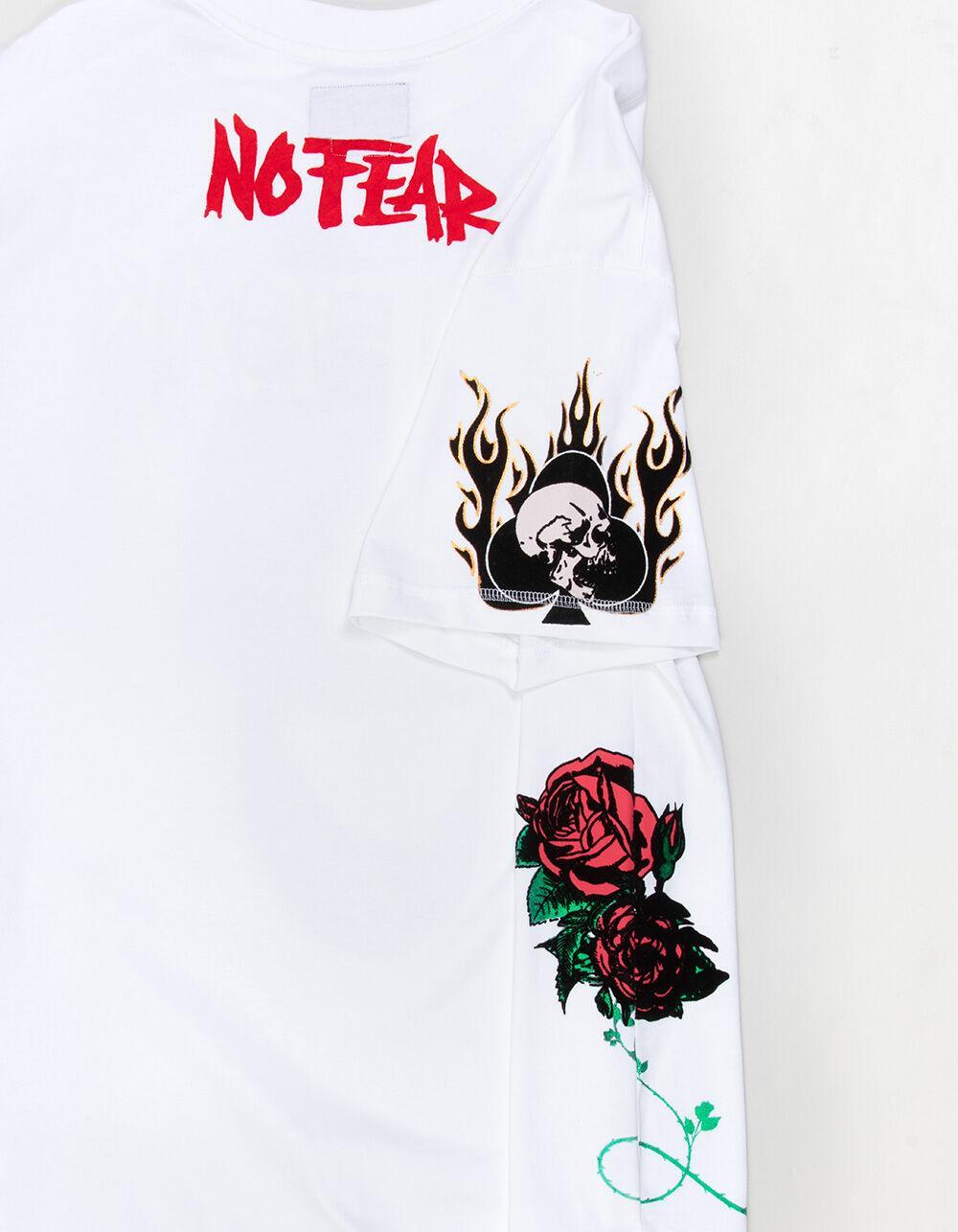 NO FEAR Rose Skull Mens Tee - WHITE Product Image