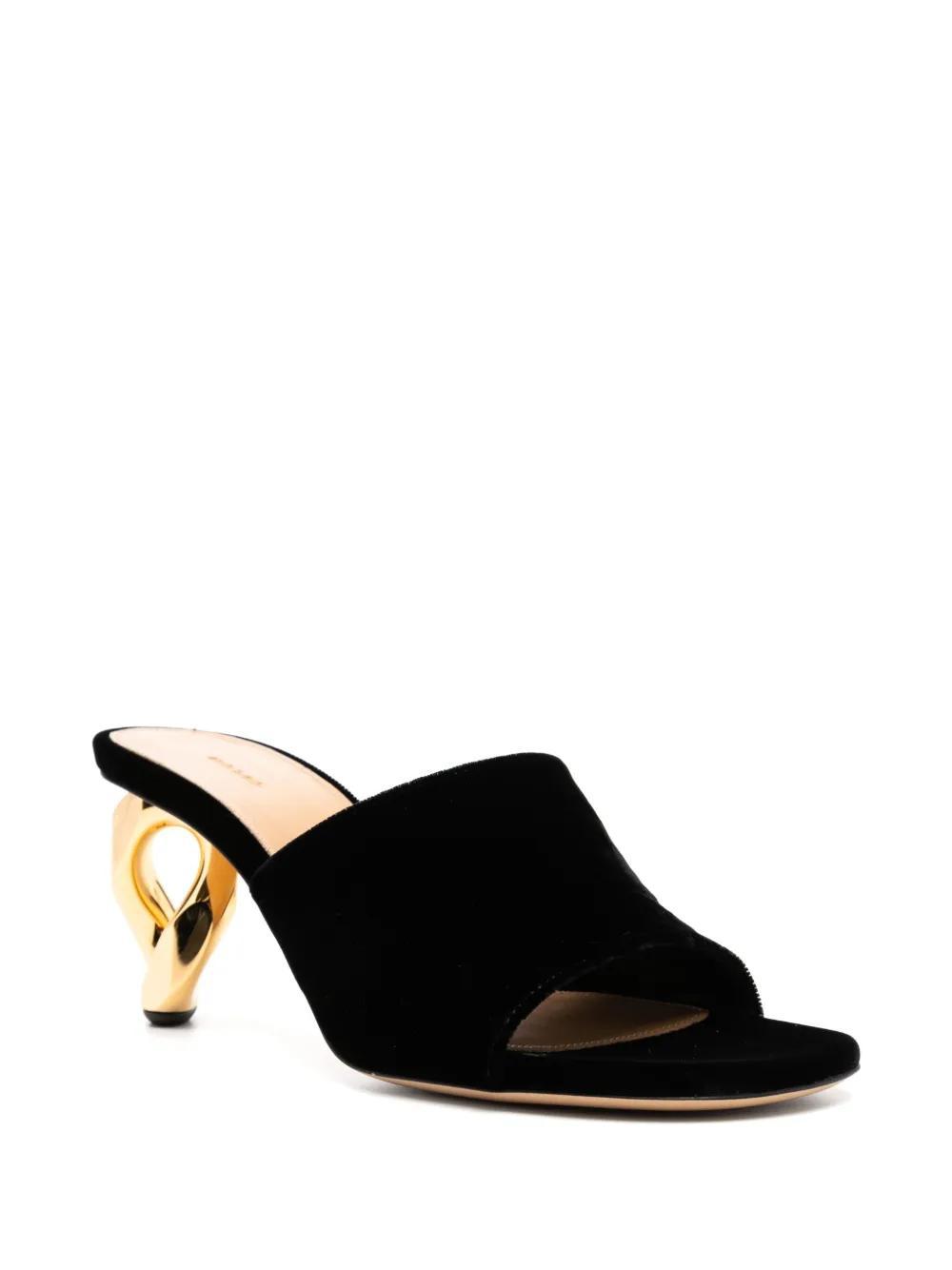 JW ANDERSON Mule Chain Sandals In Schwarz Product Image