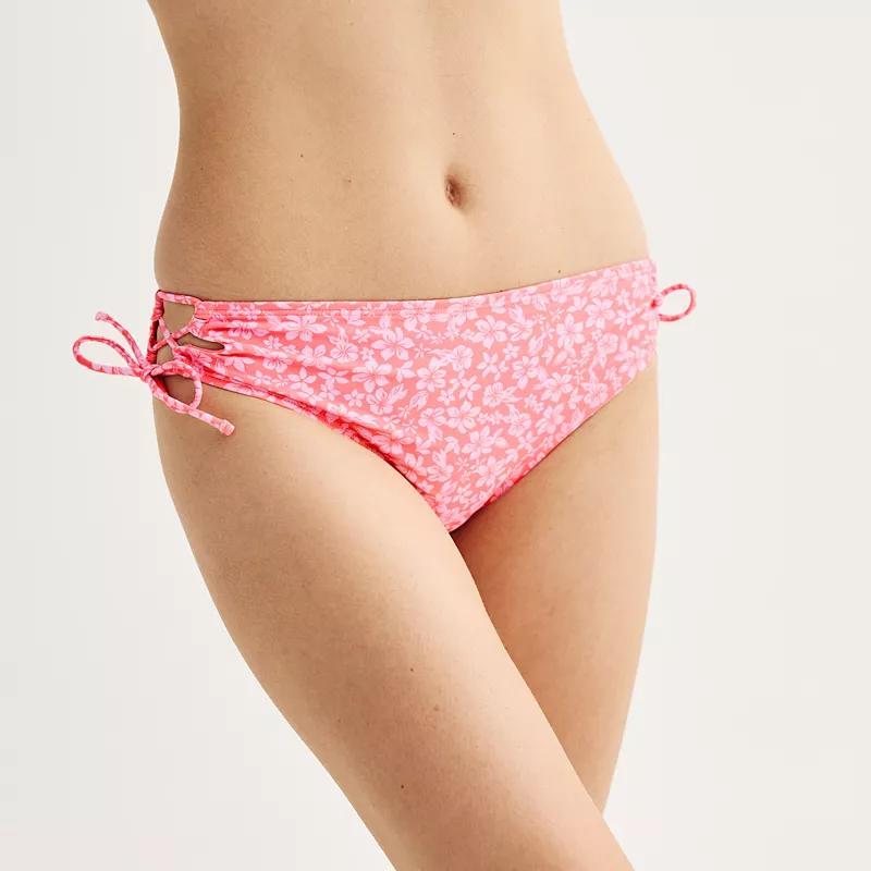 Juniors Ninety-Nine Lace-Up Hipster Bikini Bottoms, Womens Product Image