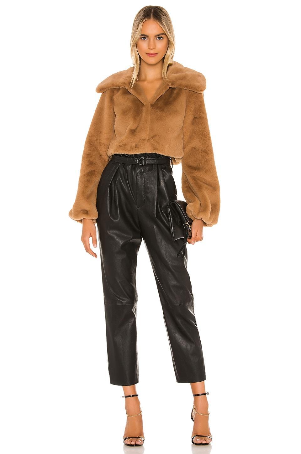 Cleobella Cropped Faux Fur Jacket Camila Coelho Product Image