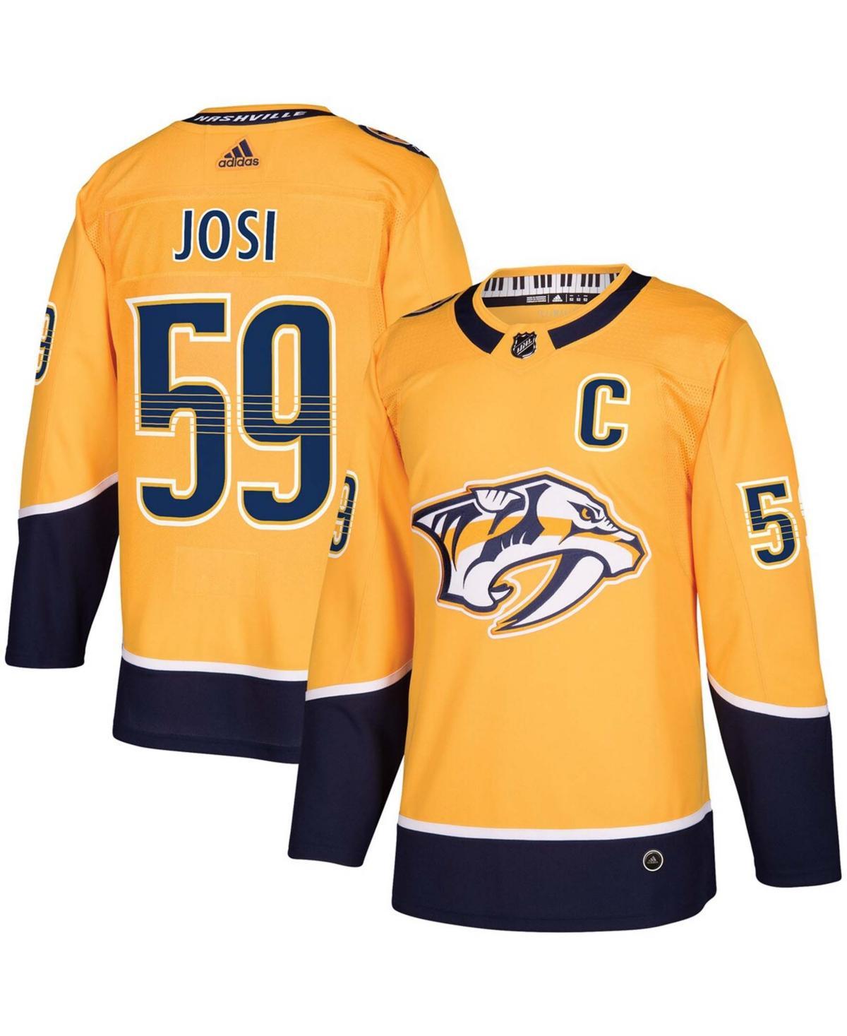 Men's adidas Roman Josi Gold Nashville Predators Home Authentic Player Jersey, Size: 56, Pdt Gold Product Image