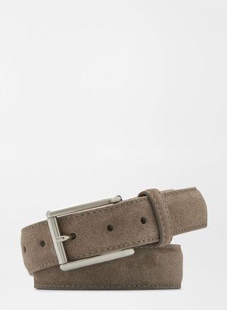 Peter Millar Mens Excursionist Suede Belt | Color: Pebble | Size: 40 Product Image