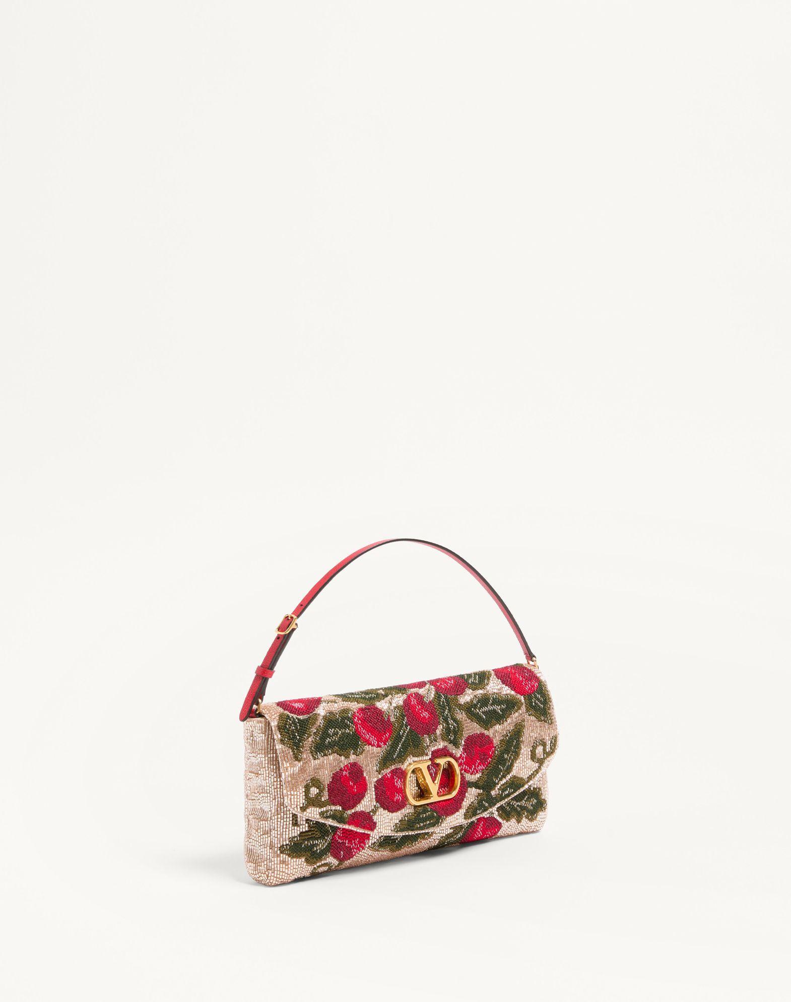 VALENTINO GARAVANI VAIN SOFT EMBROIDERED SMALL SHOULDER BAG Product Image