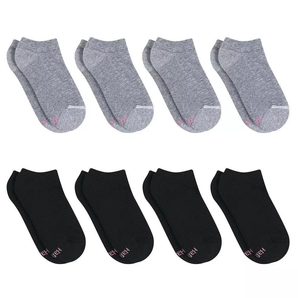 Women's Hanes Ultimate® Cool Comfort® 8-Pack Cushioned No-Show Socks HWUCN8, Size: 9-11, Gray White Product Image