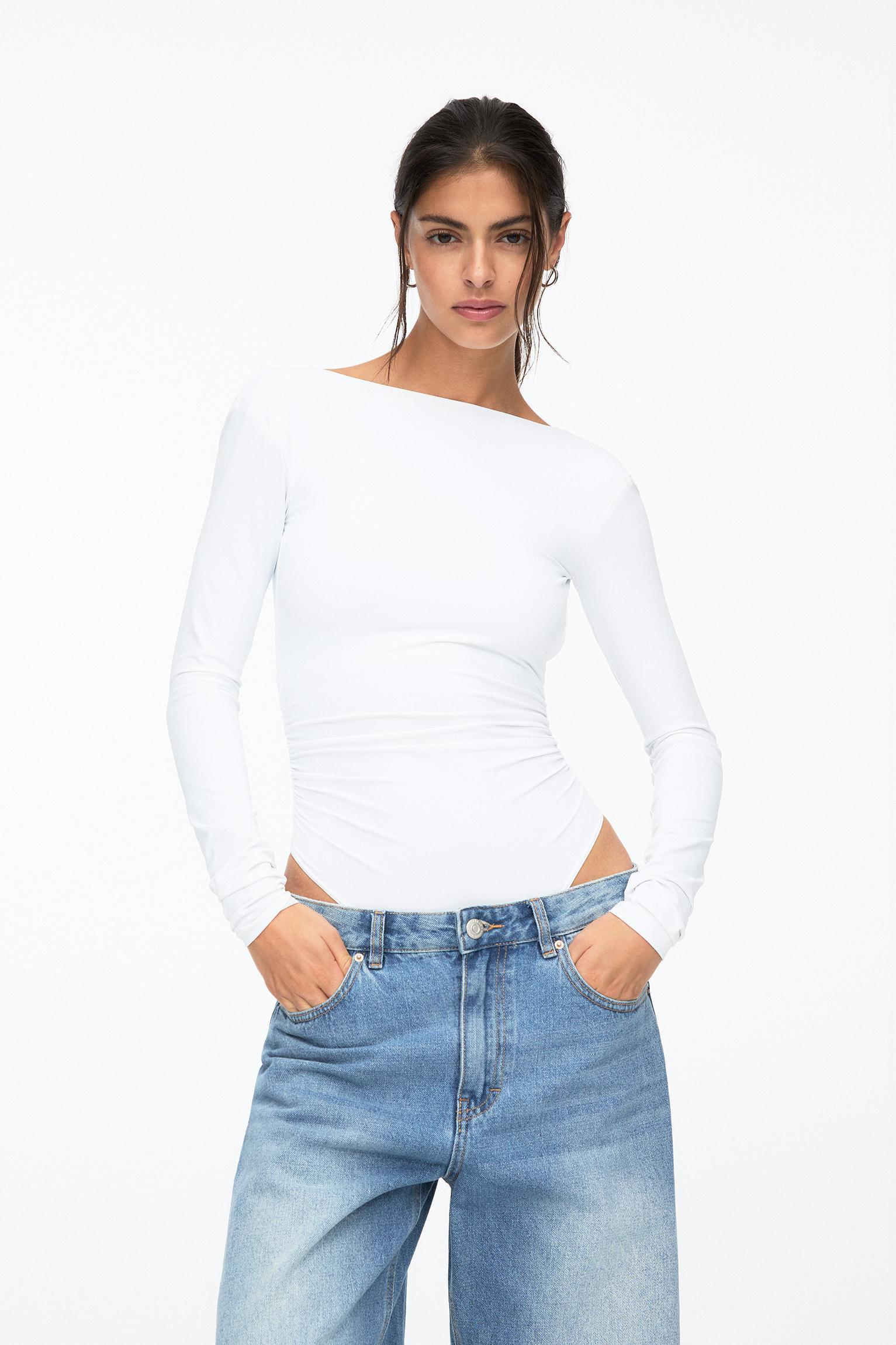 Open back polyamide bodysuit Product Image