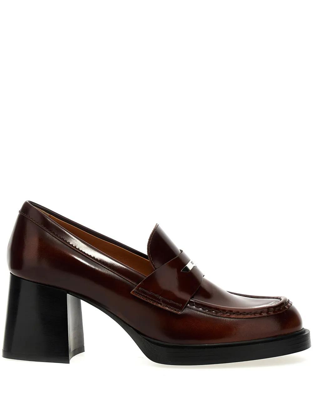 TOD'S 65mm Leather Pumps In Brown Product Image