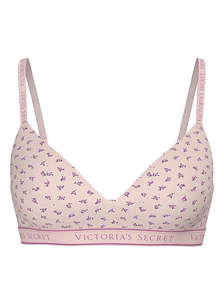 Cotton Logo Lightly Lined Wireless Bra Product Image