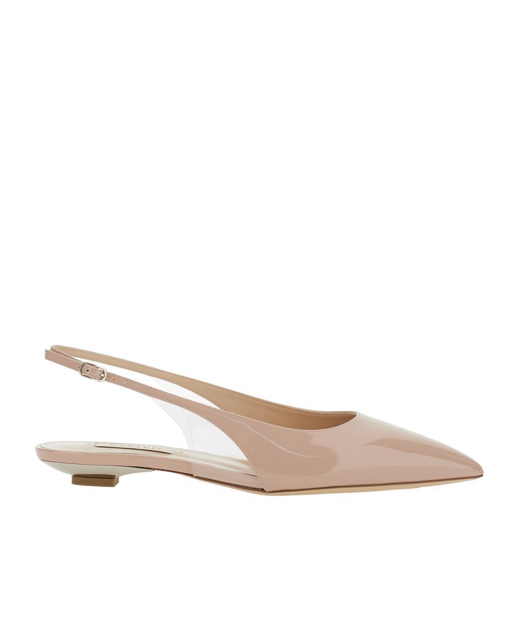 CASADEI Open-heeled Ballet Shoes In Beige Product Image