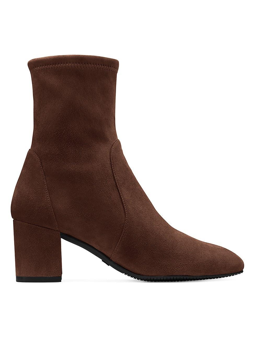 Yuliana Stretch Suede Ankle Booties Product Image