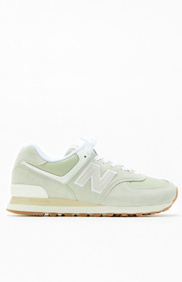 New Balance Classics WL574 (Olivine/Moonbeam) Women's Lace up casual Shoes Product Image