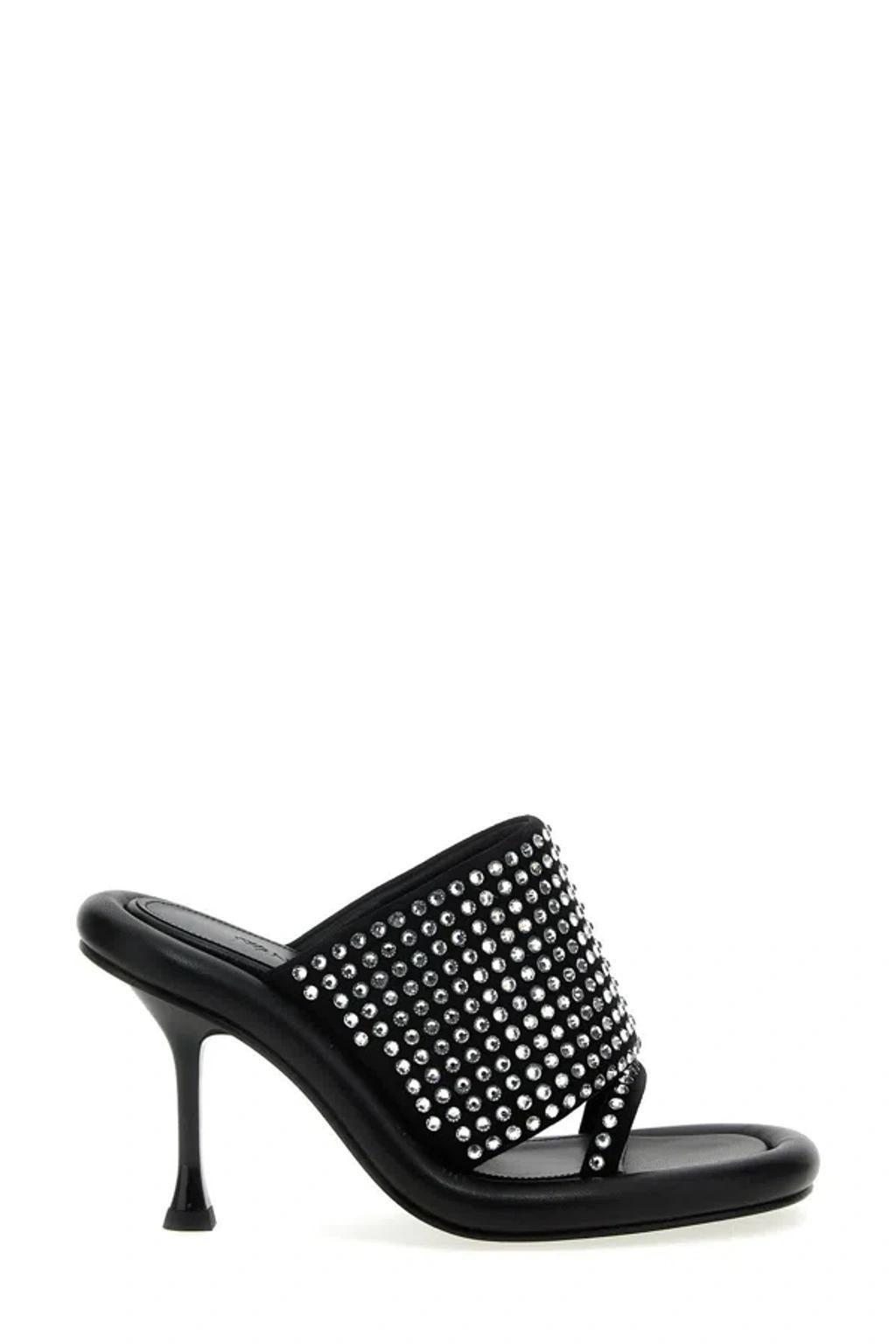 JW ANDERSON Woman Sandals Black Size 8 Leather Product Image