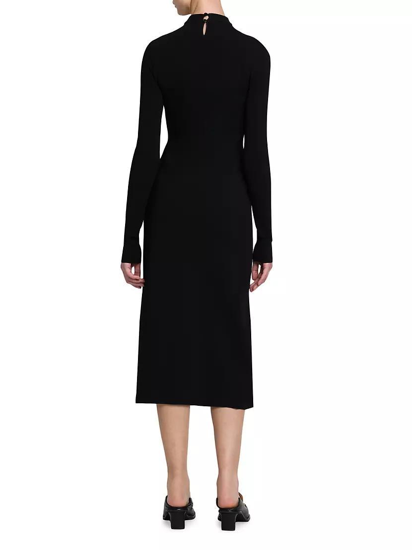 Studded Compact Knit Midi-Dress Product Image