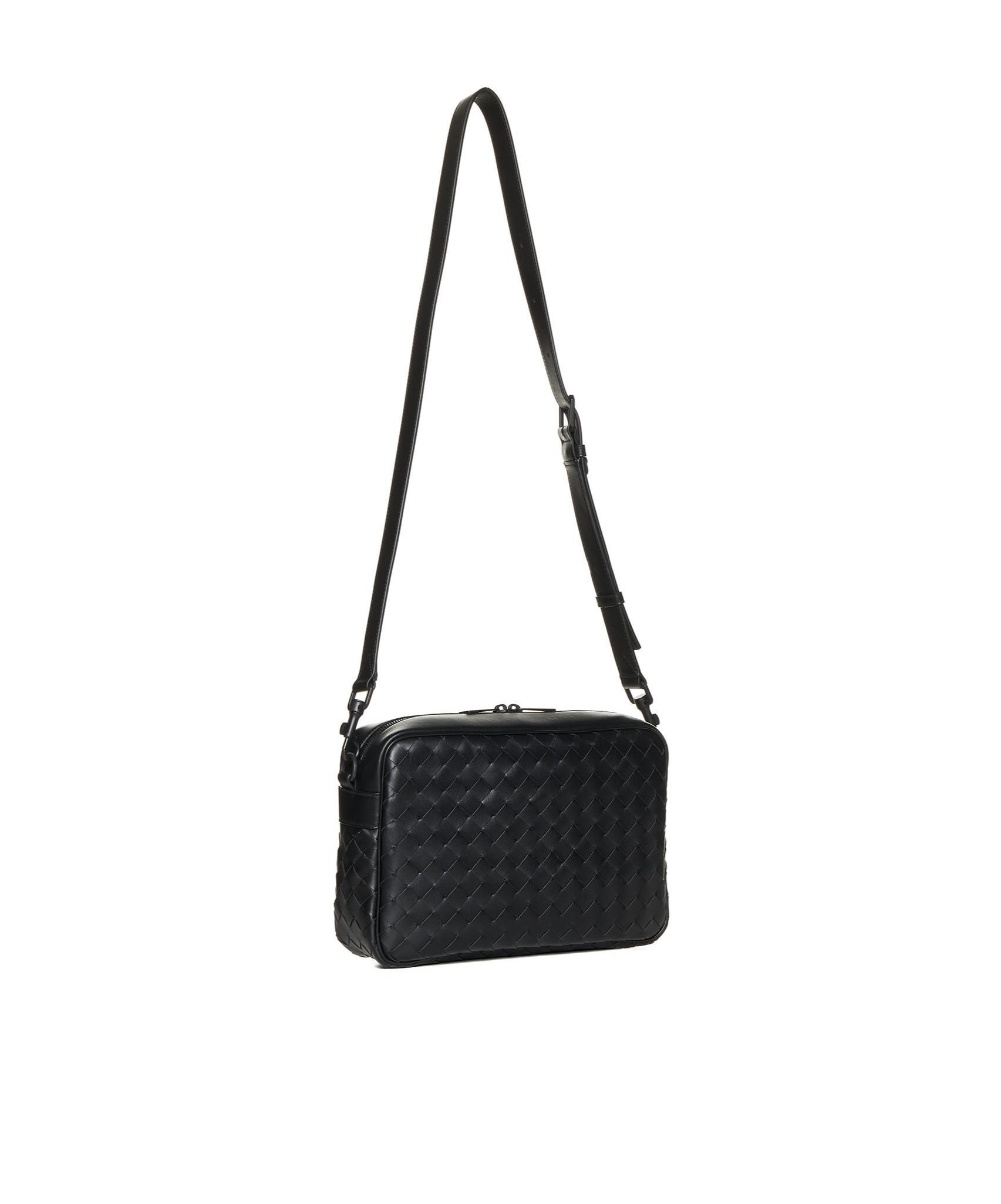 BOTTEGA VENETA Medium Intreciato Camera Bag In Black Product Image
