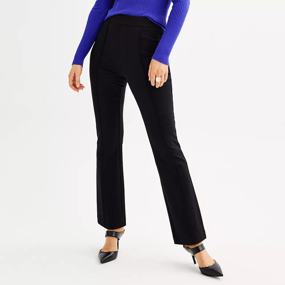Women's Nine West Pintuck Bootcut Ponte Pants, Size: Small, Captain Product Image
