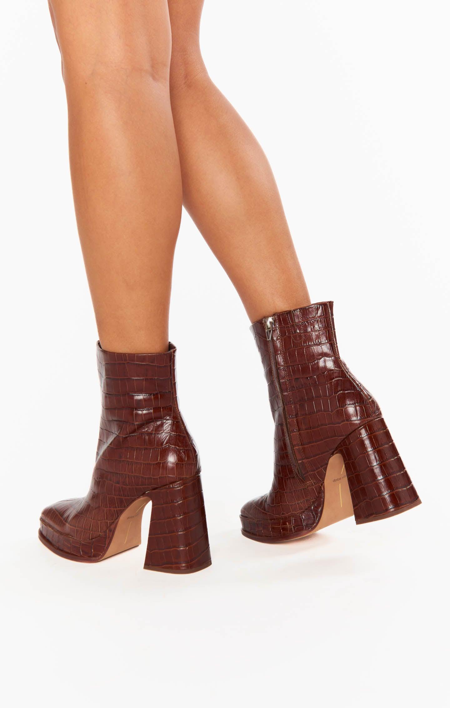 Dolce Vita Lochly Platform Bootie ~ Walnut Product Image