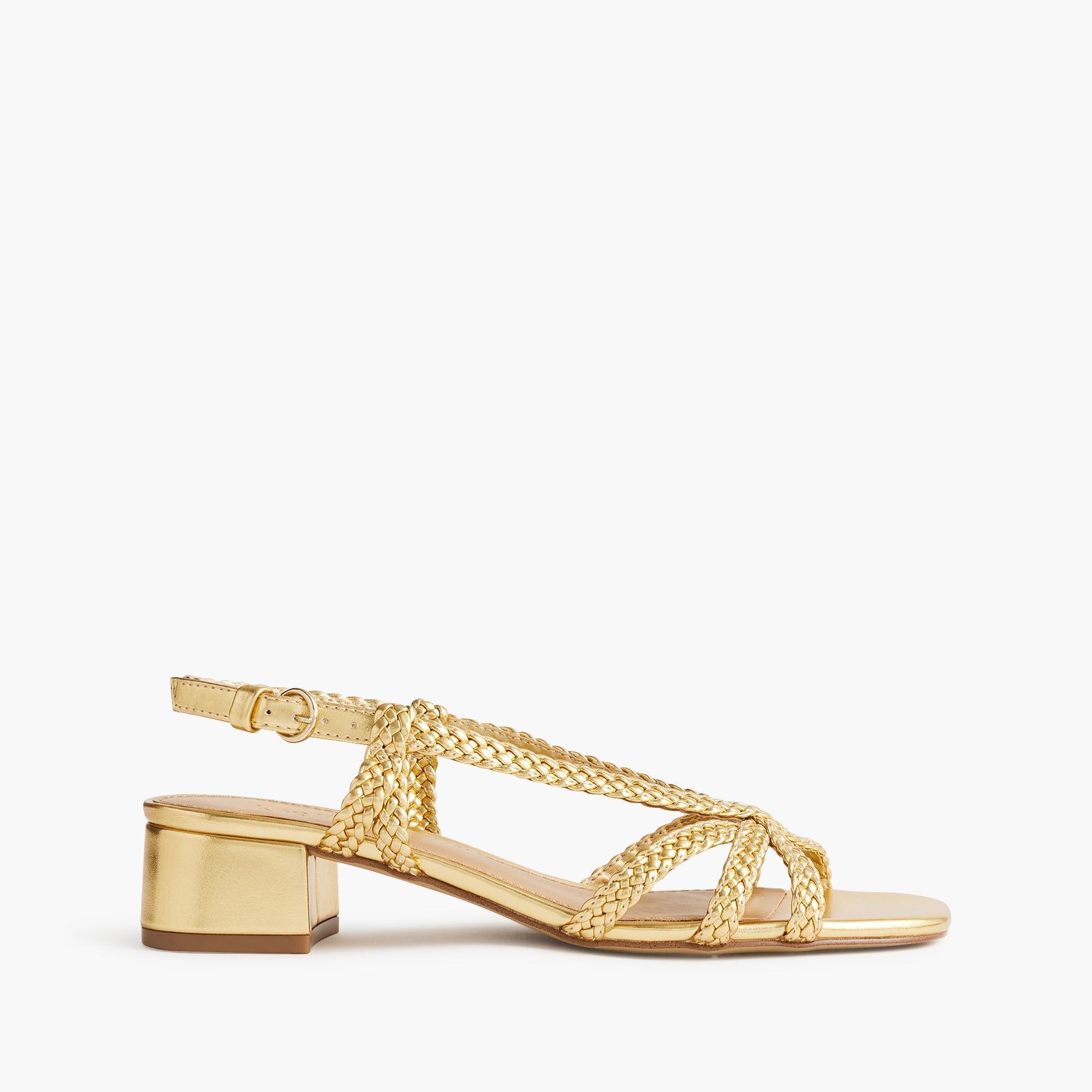 Braided strappy heels Product Image
