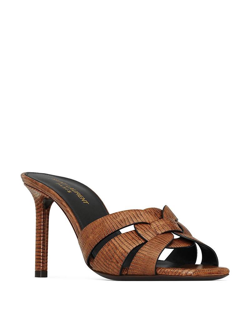 Saint Laurent Womens Tribute Mules in Smooth Leather Product Image