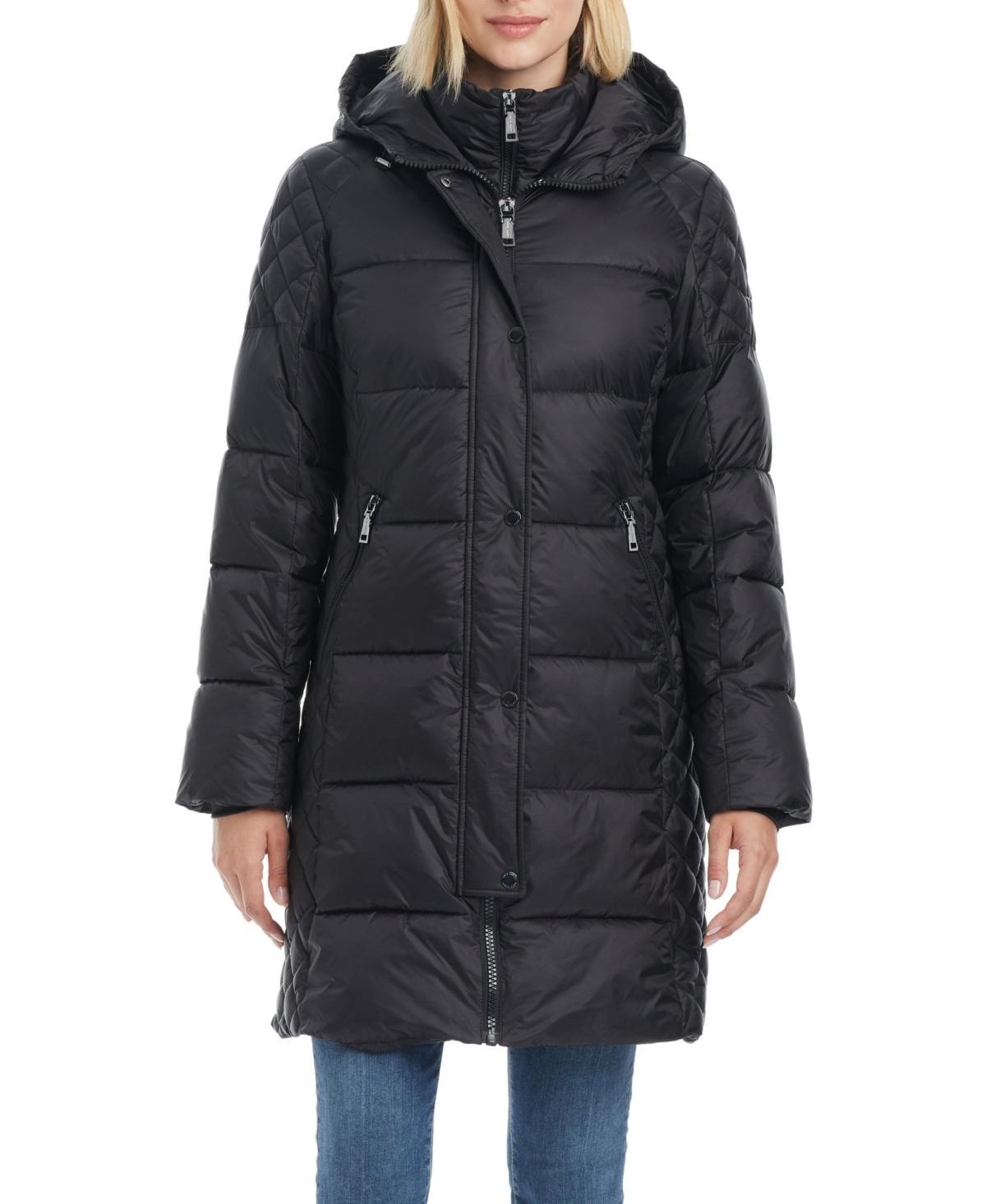 Vince Camuto Womens Single-Breasted Cire Mid-Length Fitted Puffer Coat Product Image