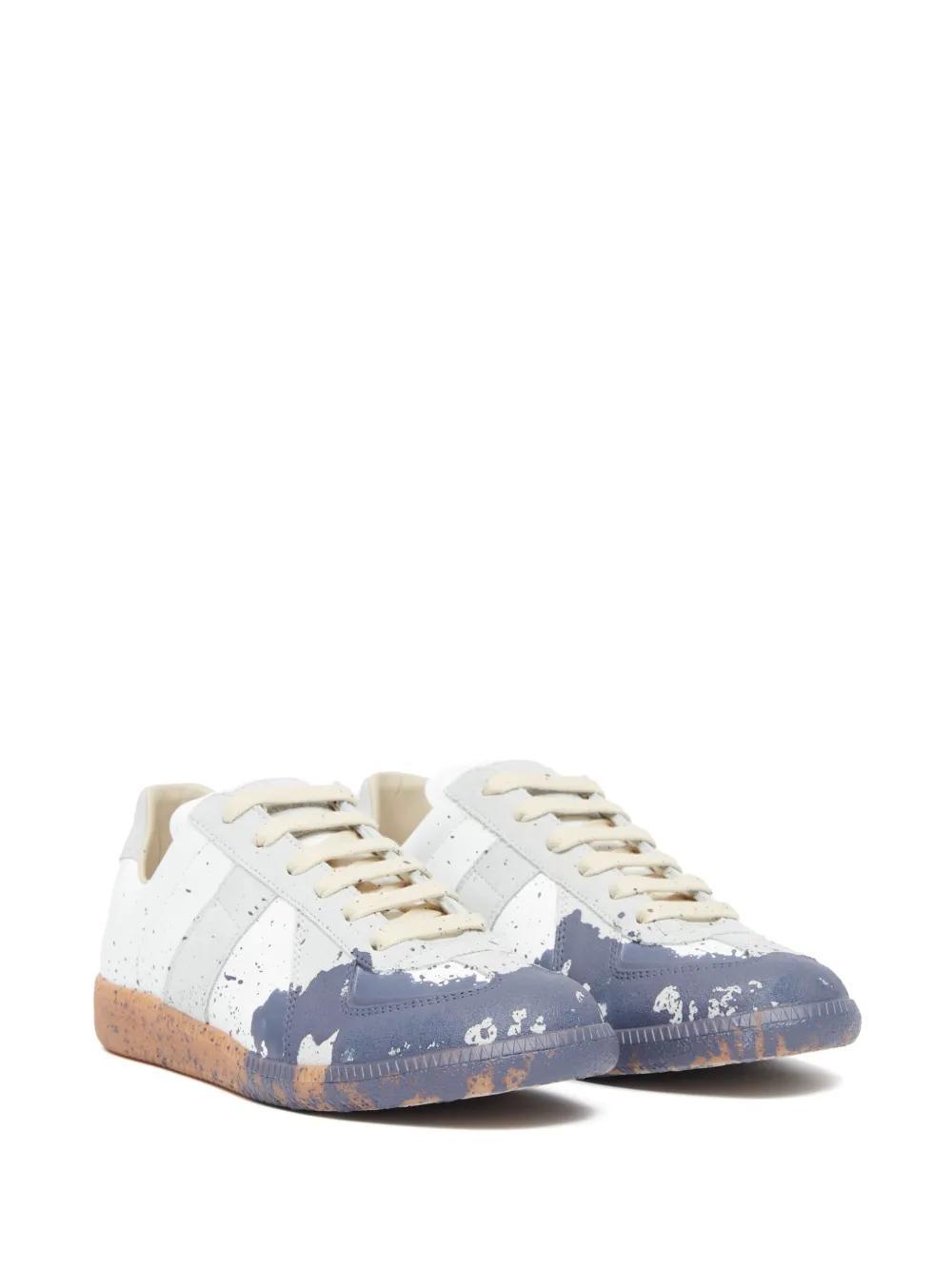 Replica Paint leather sneakers Product Image