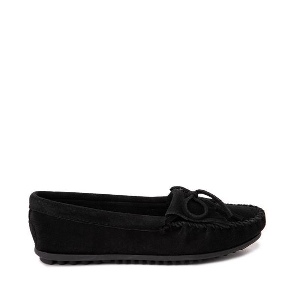 Minnetonka Kilty Suede Bow Detail Fringe Moccasins Product Image