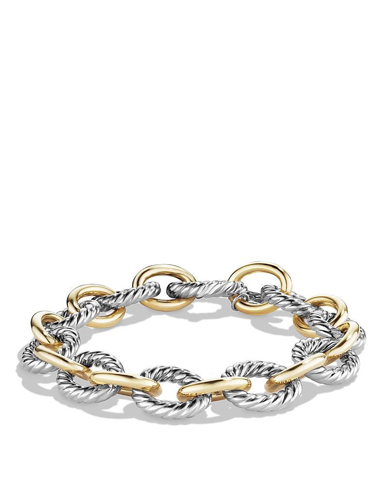 David Yurman Oval Large Link Bracelet with Gold, 8.25 Product Image