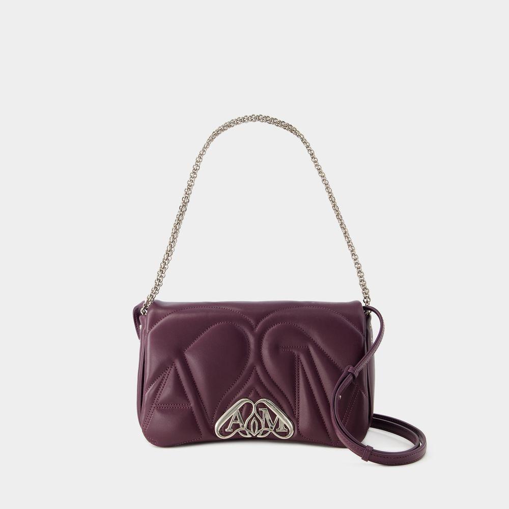 ALEXANDER MCQUEEN The Seal Small Bag -  - Leather - Night Shade In Blue Product Image