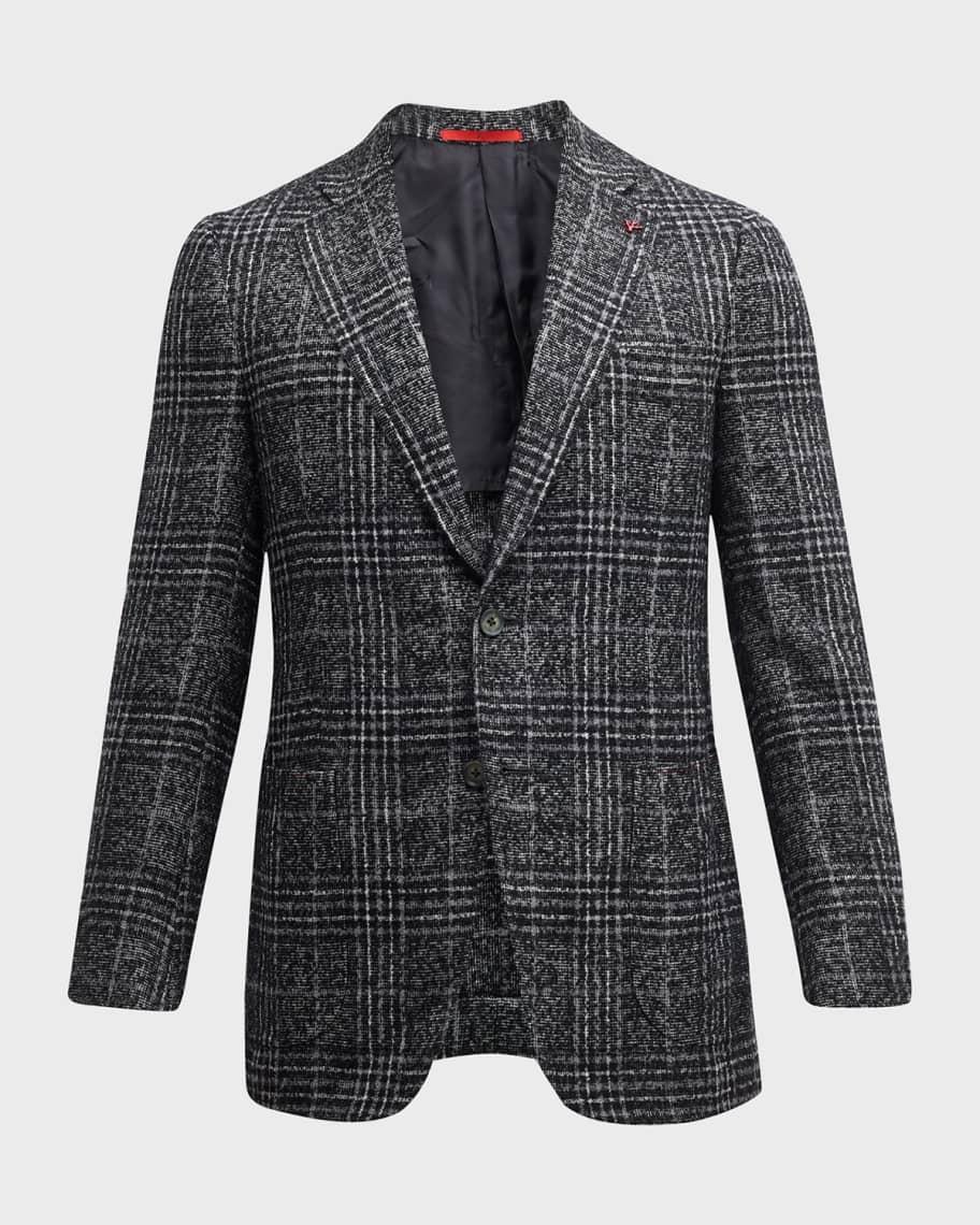 Mens Two-Tone Boucle Plaid Sport Coat Product Image