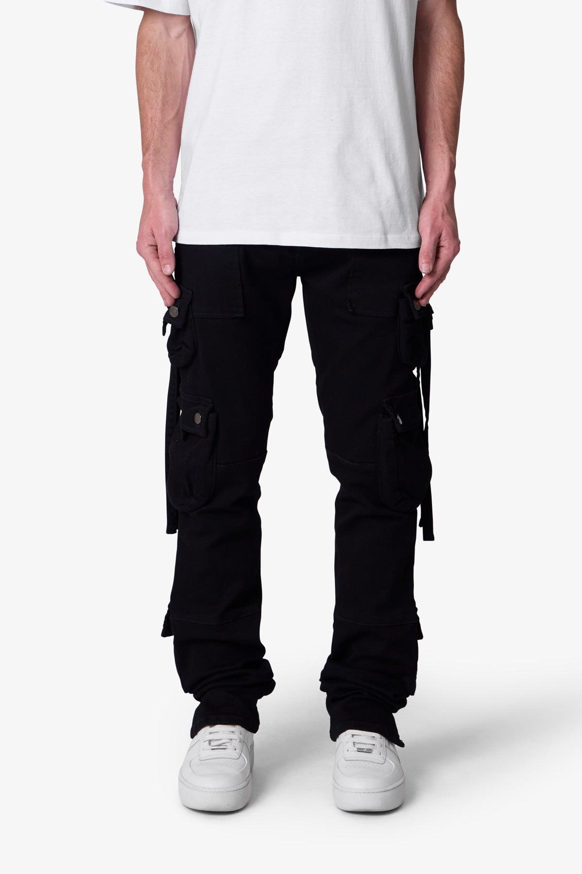 D152 Cargo Straight Denim - Black Product Image