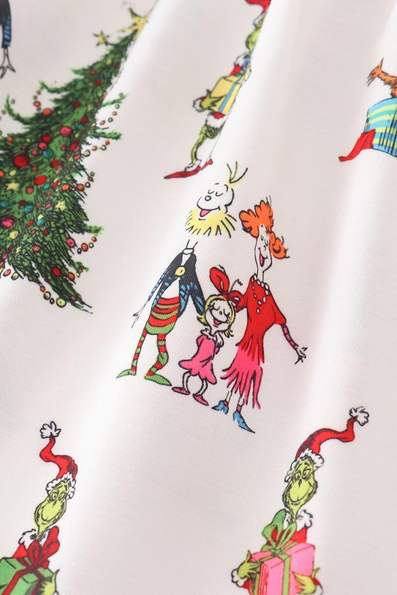 White grinch print dress Product Image