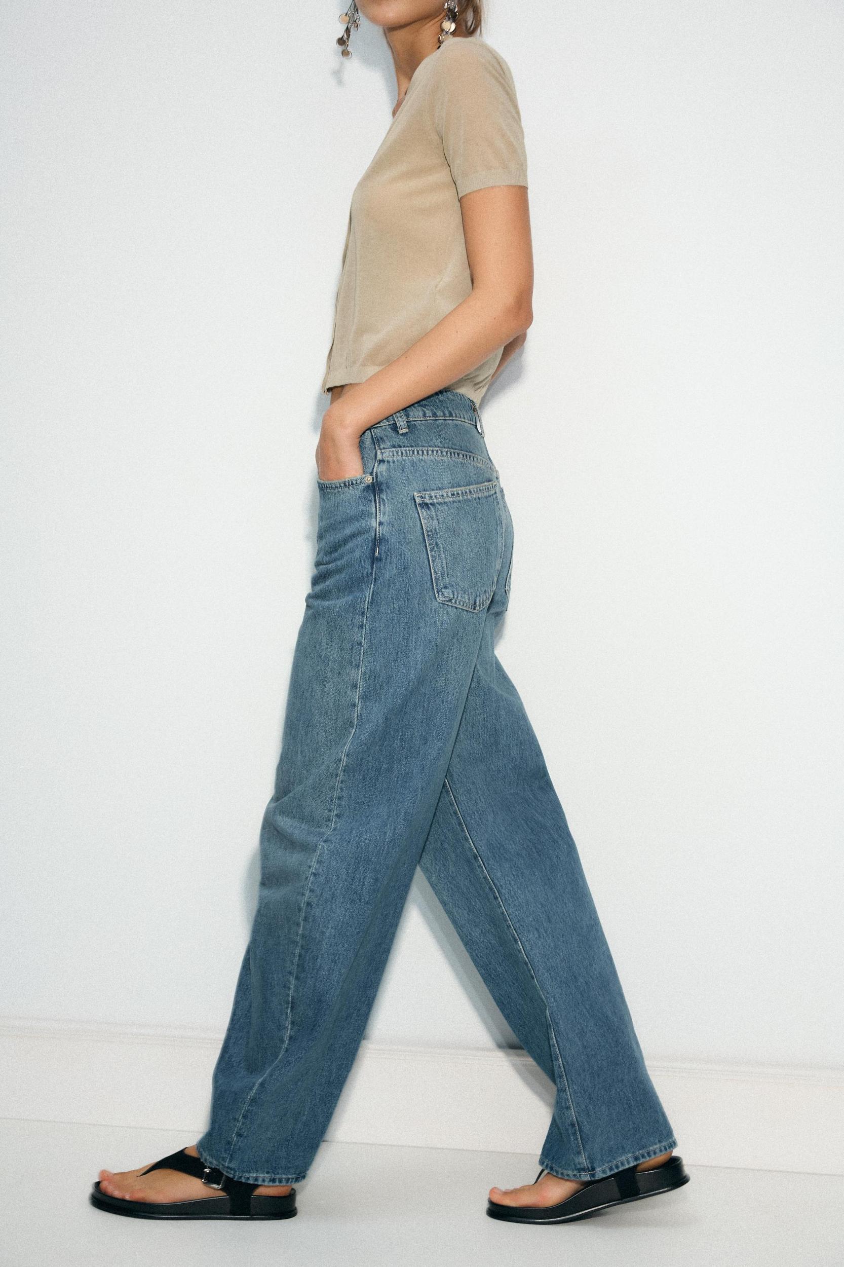 ZW COLLECTION BARREL HIGH WAIST JEANS Product Image