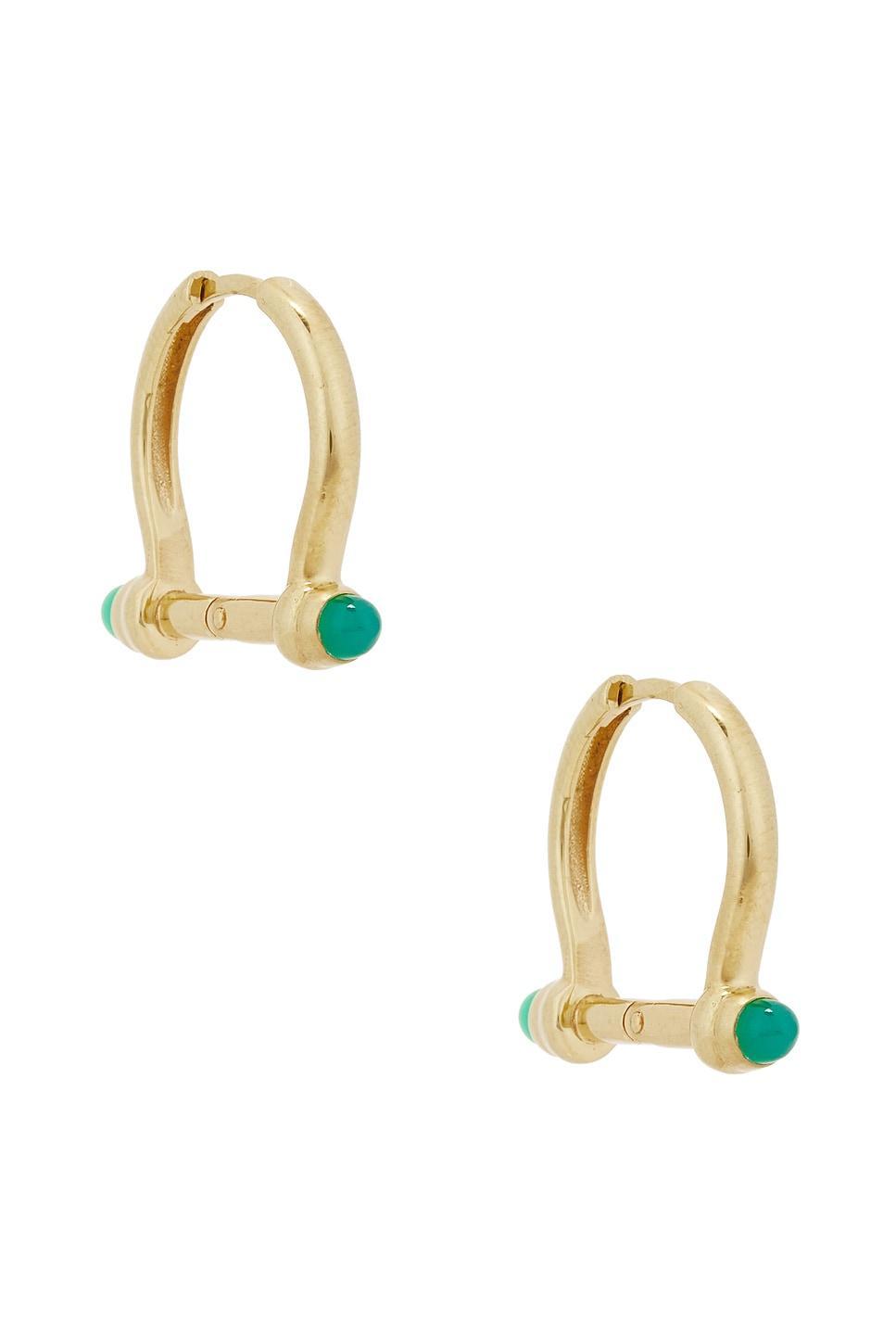 Barbell Huggie Earrings Loren Stewart Product Image