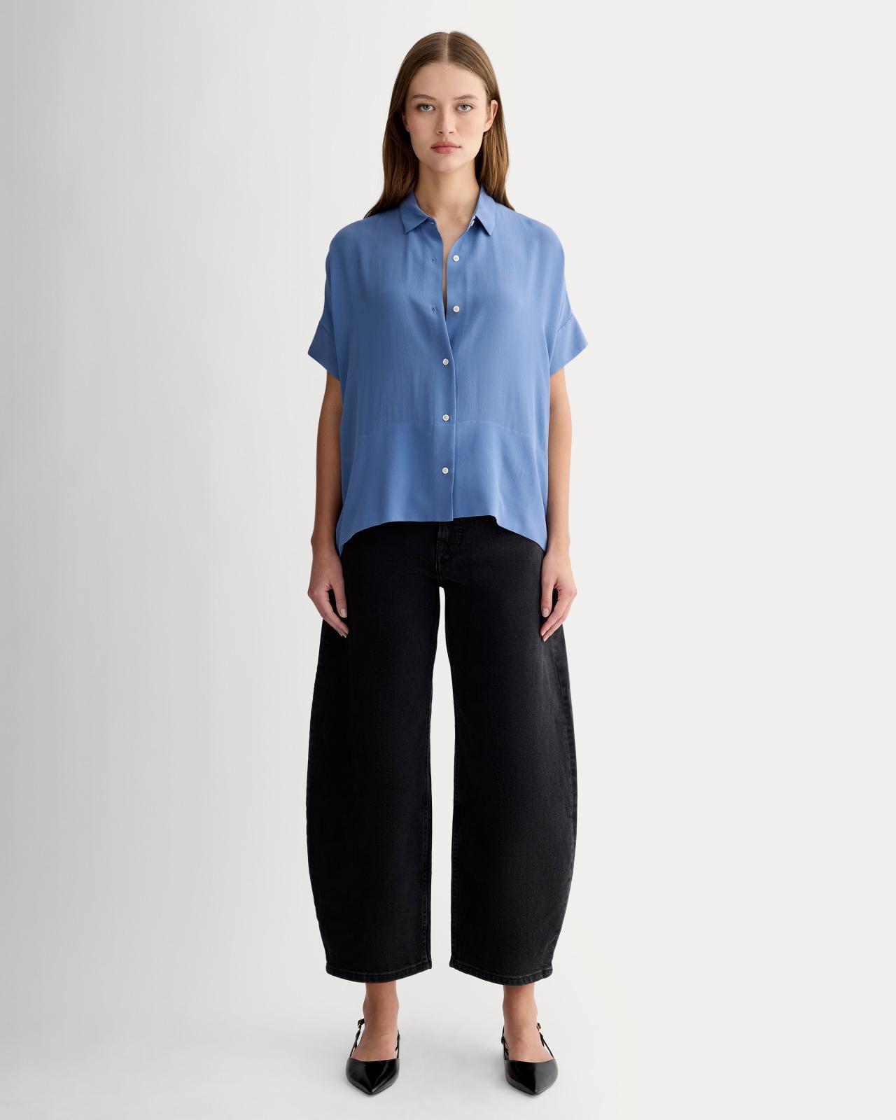 The Boxy Shirt in Washable Silk Product Image