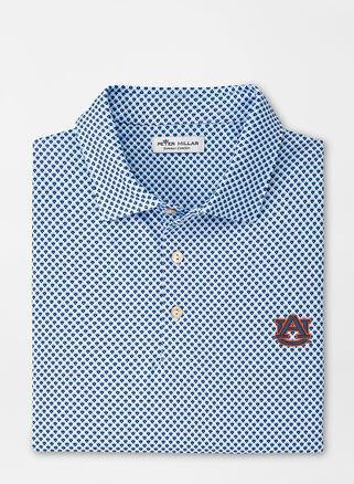 Peter Millar Mens Emory Ballpark Performance Jersey Polo | Color: White / Iron | Size: S Product Image
